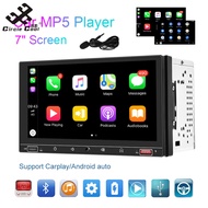 เครื่องเล่น Mp5มัลติมีเดียรถกลาง2 Din 7นิ้วเหมาะสำหรับ Carplay จอแสดงผล Mp4หน้าจอใหญ่พร้อมระบบชาร์จเ