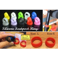 Bicycle Silicone Seatpost Ring Waterproof Dust Cover Handle Bar Lock Ring RISK Mountain Bike Seat Post Rubber Ring