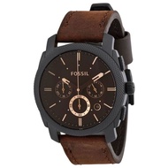 Authentic Fossil Men Machine Chronograph Brown Dial Leather FS4656 Jam Tangan Lelaki