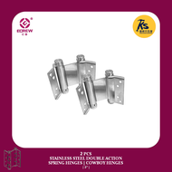ECREW 2 PCS Stainless Steel Double Action Spring Hinges | Cowboy Hinges ( 3 | 4 )