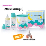 [FREE Puting/Teat] Tupperware Baby Gift Set Happy Bunny Bekas Susu Kedap Udara Botol Susu Baby Bottle with Teat