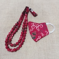 Two-Layer Ethnic Batik Necklace Set Necklace for Women Long Necklace