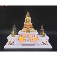 T Thailand White Shelf Small Altar Table Amulet Table Buddha Statue God Table Prayer Altar mini tm02xl