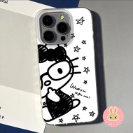 Cute Line Star Hello Kitty Cream Color Casing For Vivo V60 V50 V50E V40 V40E V30 V30E V29 Lite V29E 