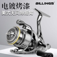 Billings Silver Fox Gapless Spinning Wheel All-Metal Wire Cup Lure Long-Casting Universal Fishing Re