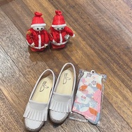 一套穿搭 限時福袋商品 衣鞋一次購足 真皮豆豆鞋 透膚襪/棉襪