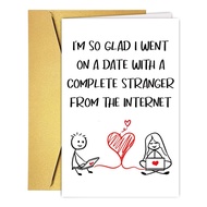 [Coisíní] Funny Internet Stranger Online Dating Valentines Day Card for Husband Wife Partner, Funny 