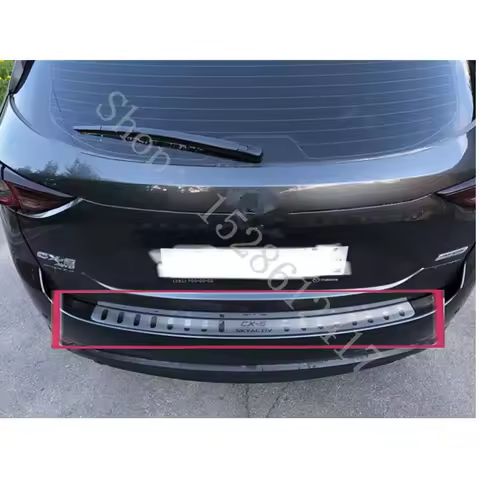 For Mazda CX-5 CX5 2017 2018~2024 Car Accessories REAR OUTER BUMPER PROTECTOR TRIM DOOR SILL SCUFF C