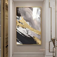 Modern gold abstract painting, asthetic painting, abstract gold art