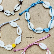 Genuine shell beach bracelet | Beach girl rope bracelet | Viral satin rope bracelet
