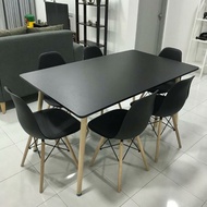 EAMES SET DINING 6 PAX SCANDINAVIAN WITH 6 EAMES CHAIR