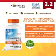 [SG] Doctor's Best, High Absorption CoQ10 with BioPerine, 100 mg, Veggie Capsules [Heart & Brain Sup