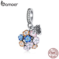 bamoer Authentic 925 Sterling Silver Jewelry make Colorful Garden Charm for Original Silver Beads Bracelet &amp; Bangle DIY SCC1702