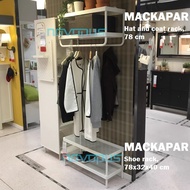 NOVO Minimalist Durable Functional Steel Shoe Rack / Hanging Hat & Coat Rack / Rak Kasut Besi / Rak 