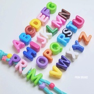 Number Beads Large Letters A-Z Size 21 Mm. Big Hole For Stringing Rope Hundred Keychains DIY