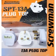 Screwman 13A Plug Top Kepala Plug
