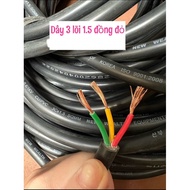 3-core soft round cable 0.3 0.5 0.75 1.0 1.5 2.5 4.0 6.0 - Cu/pvc cable 3x0.3 3x0.5 3x0.75 3x1.0 3x1