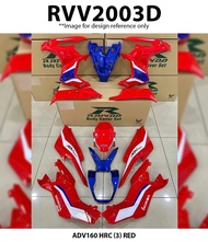 Cover Set Rapido Honda ADV160 ADV 160 HRC (3) Red Motor Body Set Accessories Spare Parts ADV Putih C