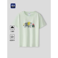 HLA/Hailan's Home Wonderful Series Short-Sleeved T-Shirt 26 Summer New Round Neck Top Boys Girls Chi