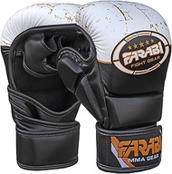 Farabi Sports 7-oz MMA Gloves Semi-Pro Open Hand Hybrid Sparring Punching Training Gloves