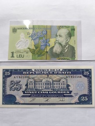 （2005年）-羅馬尼亞-xx5112 和( 1993年）海地紙幣
