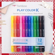 Tombow Play Color K Twin Pen 12 Colors 0.8mm 0.3mm Water-Based