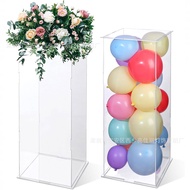 Transparent square pillar guide decoration, acrylic props, wedding scene decoration, crystal aisle s