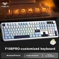 AULA | New AULA F108Pro/F108 Esports Gaming Keyboard for Mac/PC/AndroidRGB Gasket Structure Wireless