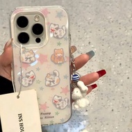 casing realme 12x 5g casing realme c15 Cute Star Cat Suitable for OPPOreno13/12/11 Phone Case a97/a5