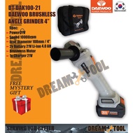 *GRINDER BATERI / CORDLESS* Daewoo Pro 21V Brushless Cordless Angle Grinder 4” DT-DAK100-21