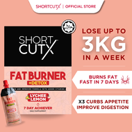 Shortcutx Lychee Lemon Fat Burner Juice Ready to Drink 7 Sachets Detox
