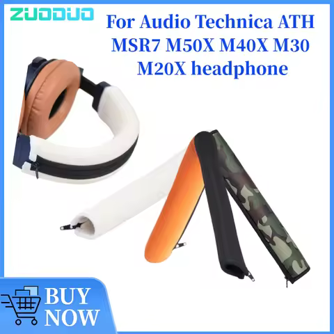 ZUODUO Replacement Headband Cover for Audio Technica ATH MSR7 M50X M40X M30 M20X Headphones Protecti