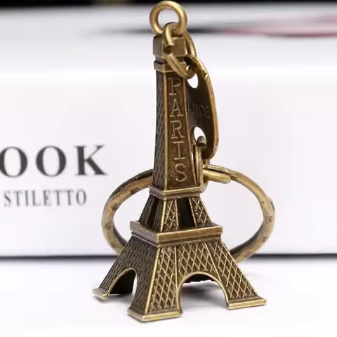 Eiffel Tower Keychain Retro Keychain Decorations Purse Charms Statue Model Prom Keychain French Souv