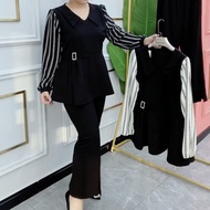 大碼女裝上衣新款韩版 大碼 套裝 女 2024 新款 High-End Two-Piece Suit - Autumn 2025 Large Size Stylish & Comfortable