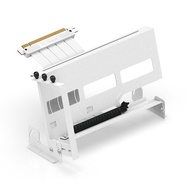 EZDIY-FAB PCIe 4.0 GPU Mount Bracket, Multi-Angle Adjustment with All White Riser Cable, Compatible 