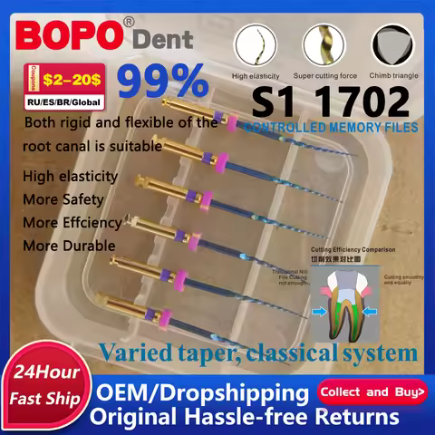 6pcs/Box Dental Heat Activated Canal Root Files SX-F3 25mm Dentist Tools Can Bend for Preparing Root