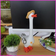 Garden Statues Outdoor Resin Geese Sculpture Funny Geese Figurine Desktop Decoration for Birthday In