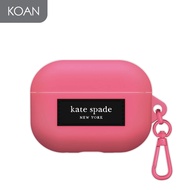 เคสหูฟัง KATE SPADE Icon Label Silicone Case for AirP0ds Pro 1/2 - Pom Pom Pink