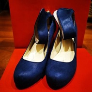 (9成新)BESO 寶藍 踝飾 婚鞋 高跟鞋