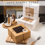 LBS • 6 inch Cake Box 7 inch Box Cheese Cake Box Basque Cake Box Kotak Kuih Raya  白色牛皮色蛋糕80克开窗巴斯克芝士蛋