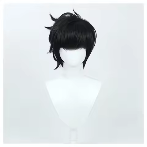 Leveling Sung Jinwoo Cosplay Wig Anime Solo Costume Wig Sung Jinwoo Cosplay Short Black Wig role pla