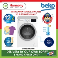 [KL &amp; SELANGOR ONLY] BEKO WDX8543130W 2 In 1 Inverter Washer Dryer 8kg Wash/ 5kg Dry ( Mesin Basuh + Pengering Baju ) 2 合1洗衣机+烘干机 Delivered By Seller