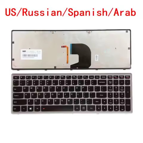 New US Russian Spanish Arab Laptop Backlit Keyboard For Lenovo Ideapad Z500 Z500A Z500G P500 P500A N