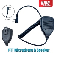 BAOFENG PTT Handsfree Microphone & Speaker 2PIN PUSH TO TALK EARPIECE PTT 👍PTT WALKIE👍