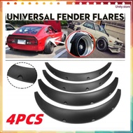 Unity store  4PCS Universal Car Fender Flares ยืดหยุ่นแต่ทนทานยูรีเทนสีดำ waja saga vvt persona viva