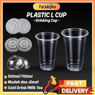 Plastik Cawan (500ml/700ml) Plastic L Cup - Drinking Cup/Boba Cup