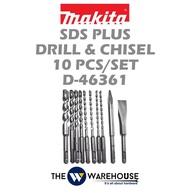 Makita SDS Plus Drill &amp; Chisel 10 pcs/set D-46361