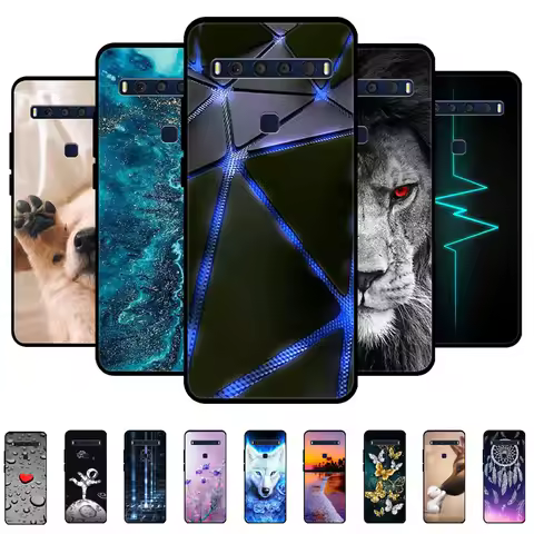 For TCL 10L Case 10 Lite Cat Animals Black Bumper Soft TPU Silicone Cover for TCL 10L 10 Lite Phone 