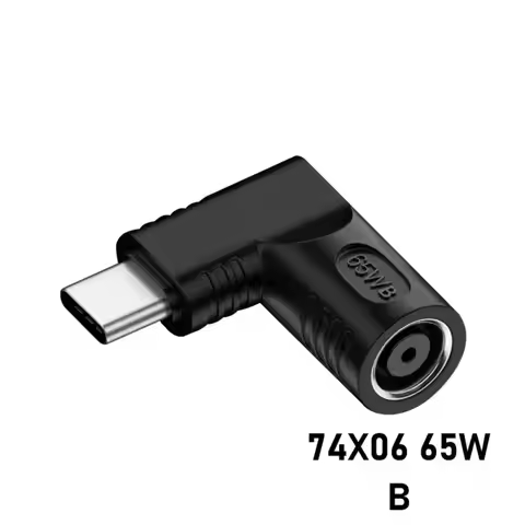 5.5X2.5 7.4X0.9 4.5X0.6mm USB C Connector Laptop Charger Power Adapter PD 65W DC to Type C Converter