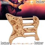 LETTER Wood Pickguard, Wood Wood Color Electric Guitar Pickguard, Professional Anti Scratch Guard Pl
